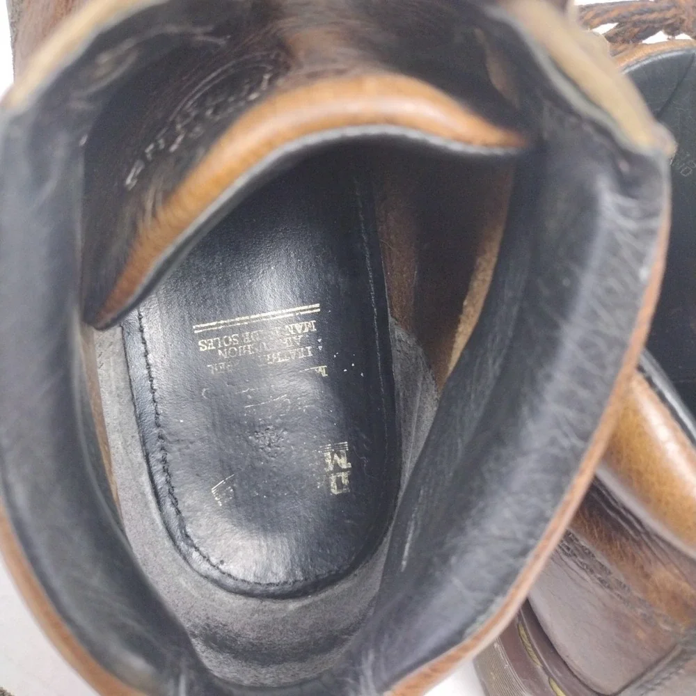 Vtg Dr. Martens 8287 Doc Chunky Grizzly Leather Combat Men's Boots US 8